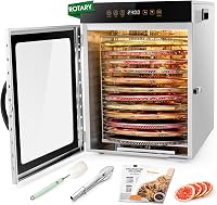 Kwasyo rozsdamentes acélból készült szárítógép 12 szinttel, 1000W, forgó funkcióval 1