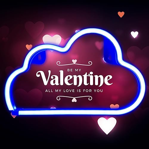 Miniatura 2 de Letrero de neón de nube, lámpara LED de nube para dormitorio, decoración de habitación alimentada por USB, decoración estética para adolescentes,