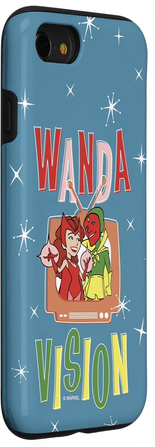 Marvel WandaVision Wanda & Vision Retro TV Artwork Case for iPhone SE (2020) / 7 / 8