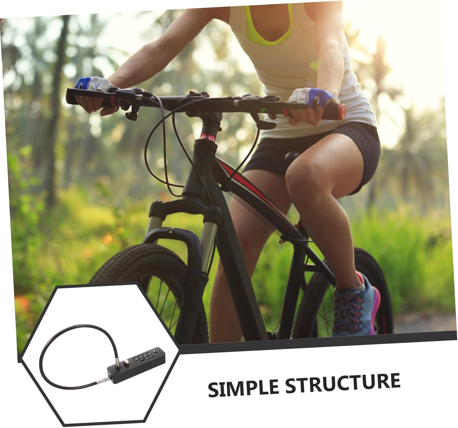 904t Cable Lock with Resettable Combination Secure Anti-Theft Lock for Bikes Luggage and Scooters Versatile Design Sleek Color