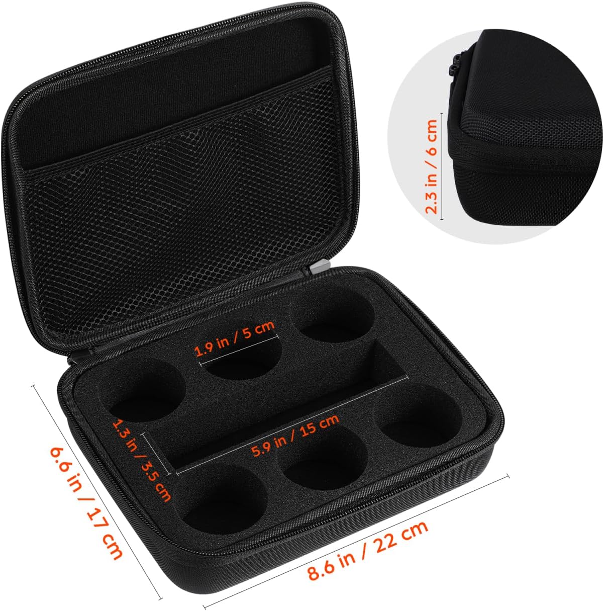 Hemoton Yoyo Storage Case Portable Yoyo Holder Carry Bag for Balls and Accessories Sponge-Padded Organizer with Handle Mesh Pocket and Dual Zipper 8.66 X 6.69 X 2.36 in