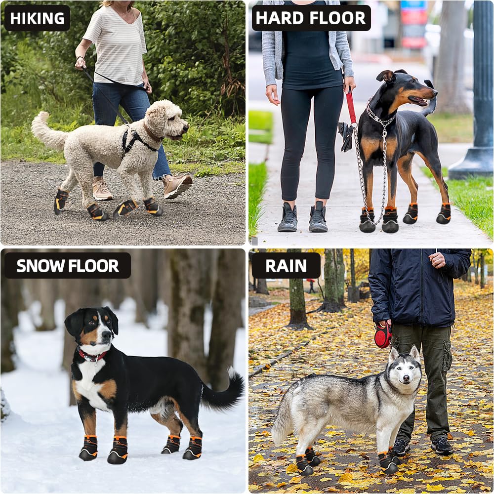 Extra Large Shoes For Dogs Waterproof Anti-Slip Dog Boots For Medium ...