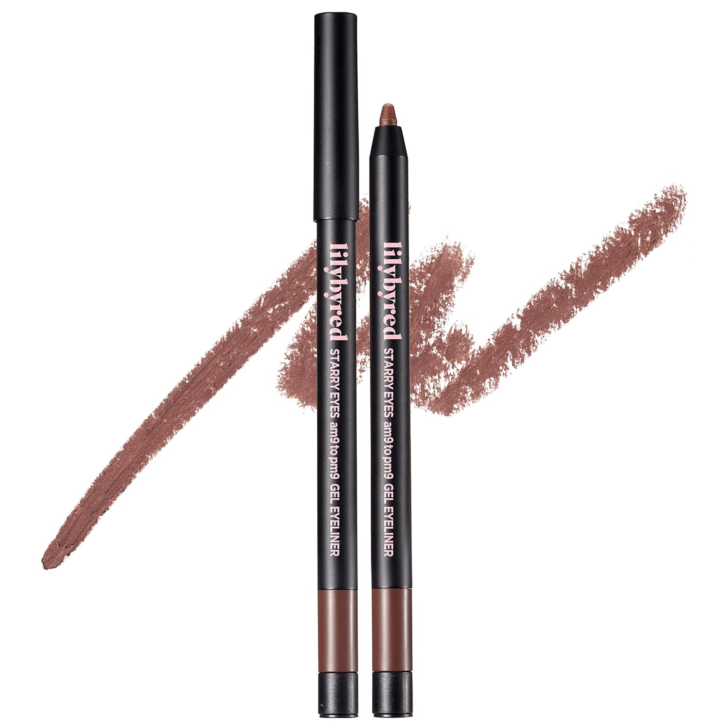 lilybyred Starry Eyes Am9 to Pm9 Gel Eyeliner | Korean Gel Eyeliner, Intense Color Payoff, Creamy Formula, Easy Blending, Built-in Sharpener, Smudge-Proof, Long-Lasting, 0.017 oz. (07 Matt Brown)