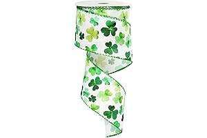 Lucky Clover Wired Ribbon by AnyDesign for St Patrick's Festive Creations
