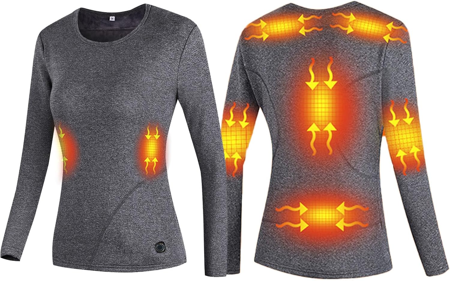 Heated Thermal Shirt for Women, Underwear Top Electric Warm Pullover Fleece Lined Base Layer Top
