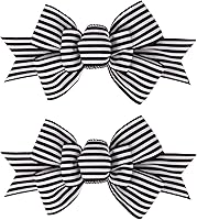 Vista 12 de 2 Piezas Lazos de Arpillera Prefabricados Hechos a Mano con Cinta con Alambre Negro para Coronas Decoraciones de Árbol Envoltura de Regalo