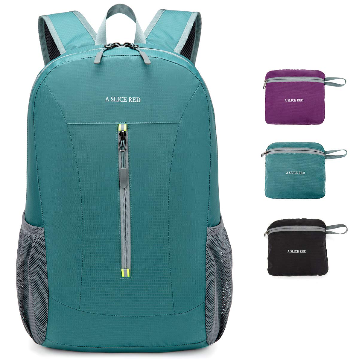 A SLICE RED Lightweight Packable Hiking Backpack Daypack