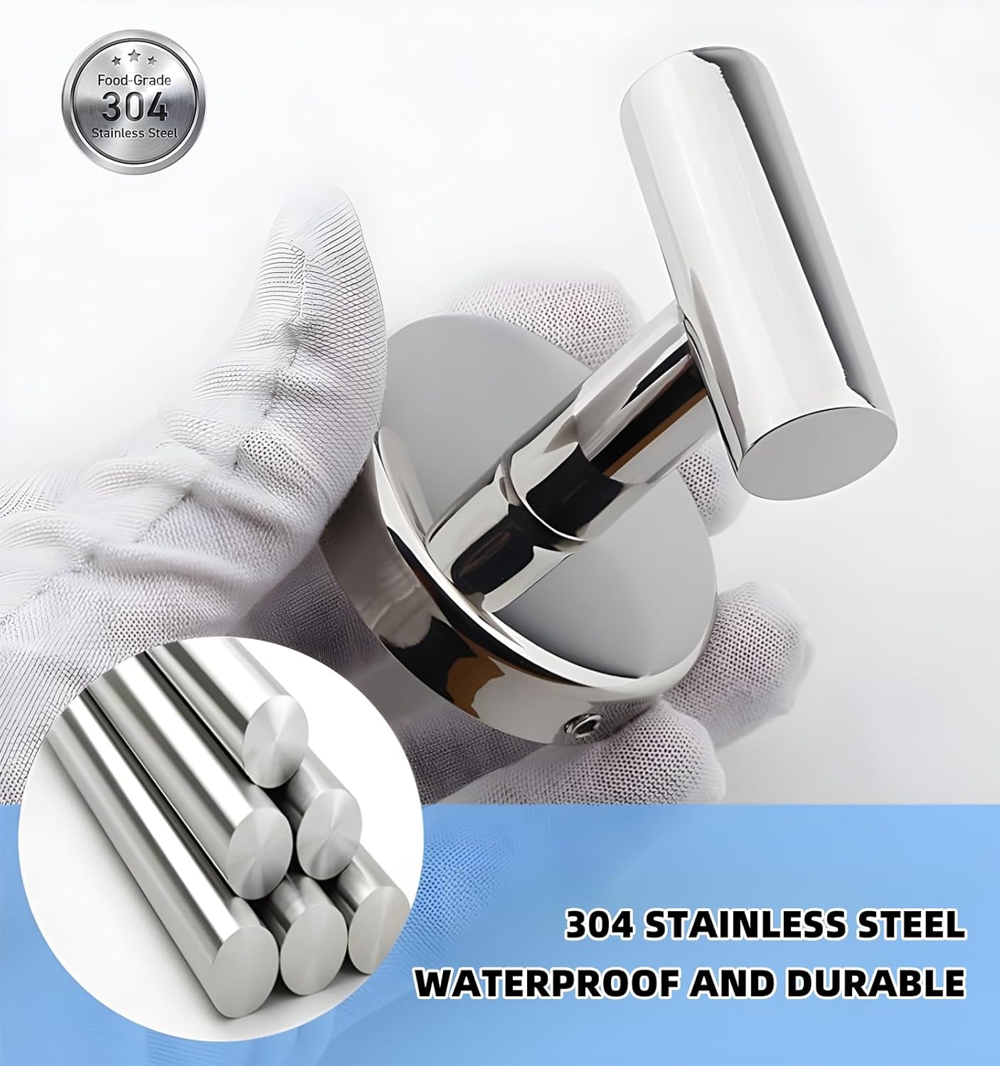 Towel Hooks for Bathroom, 2 Pack Towel Holder Wall Mount, Heavy Duty Stainless Steel Drilling Door Hangers for Towel, Coats and Robe, Fit for Bathrooms, Kitchen, Bedroom, Hotel (Matte Black)