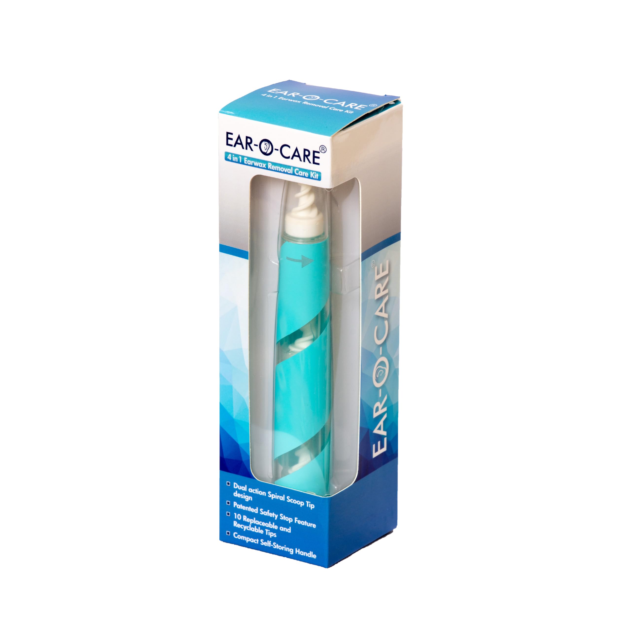 Ear-O-Care Premium Ear Wax Removal Tool - 4-in-1 Ear Care Products Kit - Dual-Action - Soft & Durable Silicone Tips for Gentle Ear Cleaning - Efficient Ear Wax Remover - Compact & Portable Design