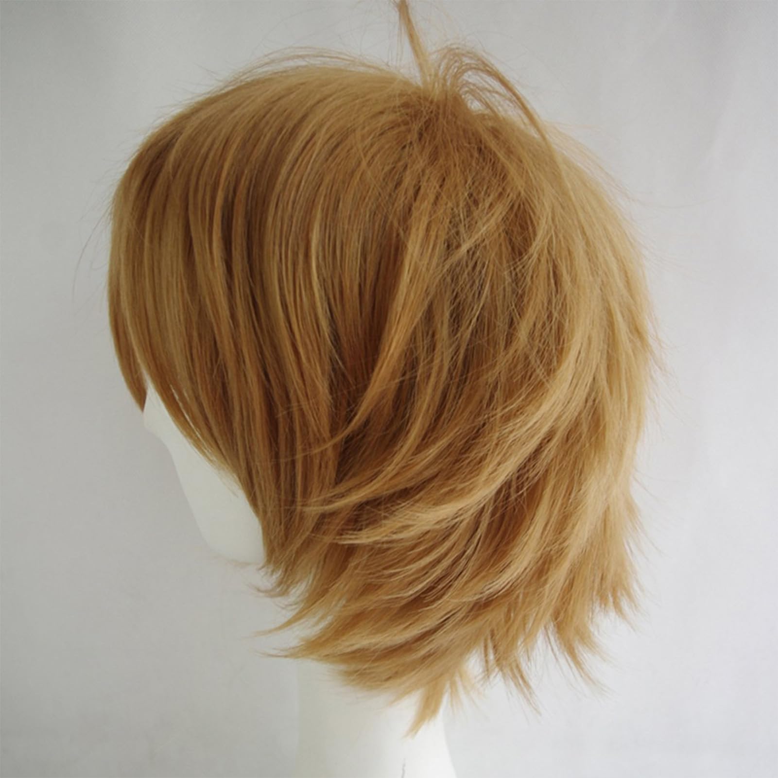 Dcbaboo Brown Wig - Short Curly Unisex Wig, 12" Natural Fluffy Layered Straight Hair, Light Brown, 22 inches - Image 4