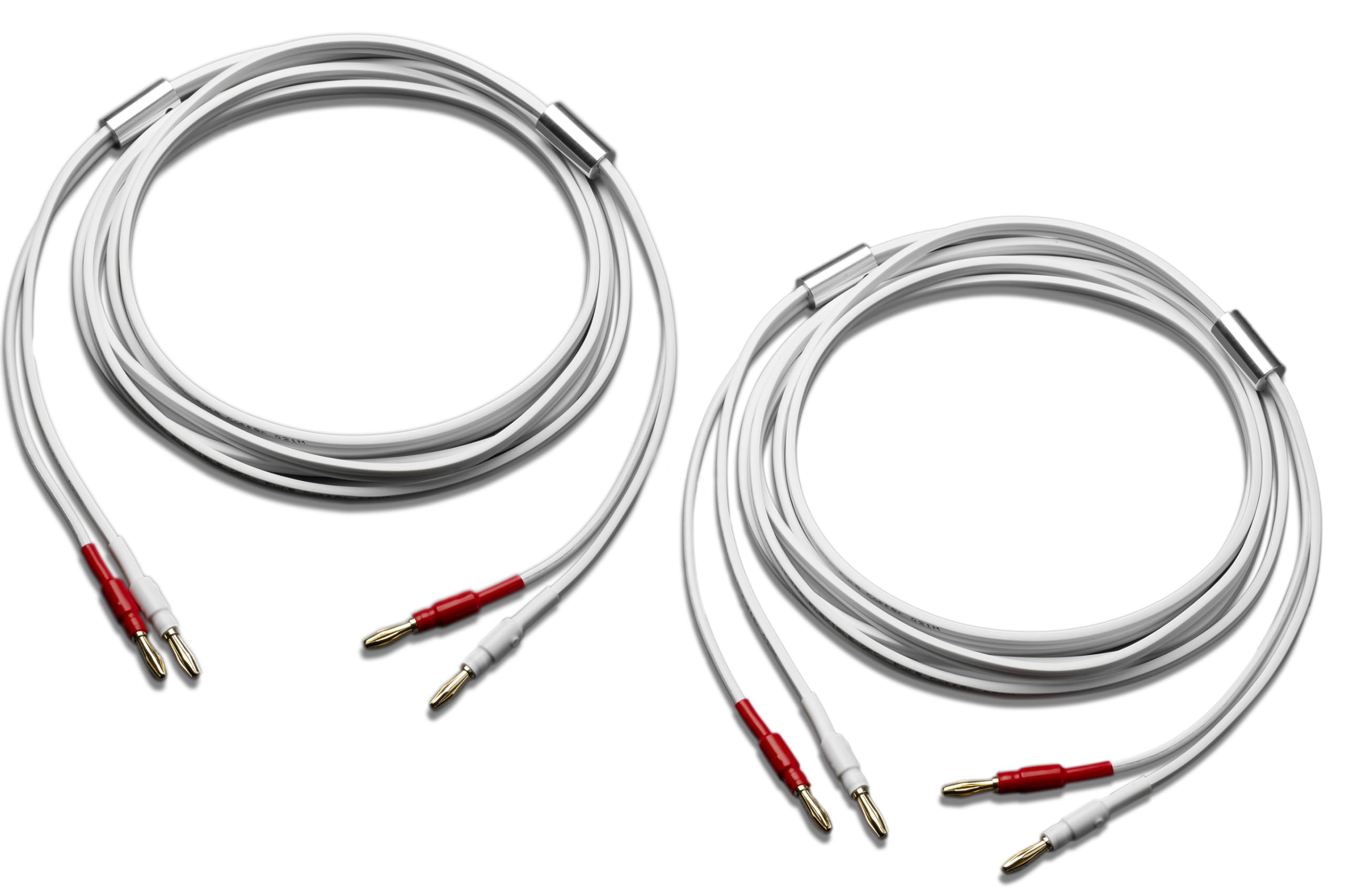 TONE Speaker Cable Set – 2 x 3 m cavo altoparlante flessibile in rame OFC, connettore a banana Ø 4 mm, placcato oro, Made in Europe