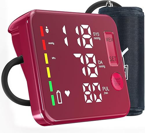 Miniatura 7 de Monitor de presión arterial recargable en la parte superior del brazo para uso doméstico, máquina Bp de pantalla grande con puño Bp de 8.7 a 16.5