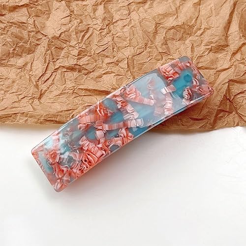 Miniatura 2 de Pasadores de pelo de concha de tortuga, pinzas decorativas hechas a mano de acetato rojo, estilo francés, accesorios para la cabeza para mujeres y