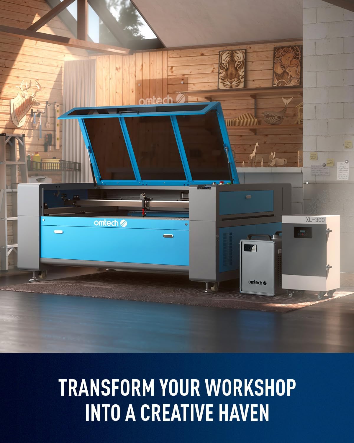 संगणकाच्या स्क्रीनवर लाइटबर्न सॉफ्टवेअर इंटरफेस