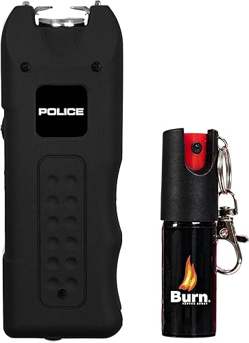 Police Stun Gun Burn Pepper Spray Combo - 628 Negro
