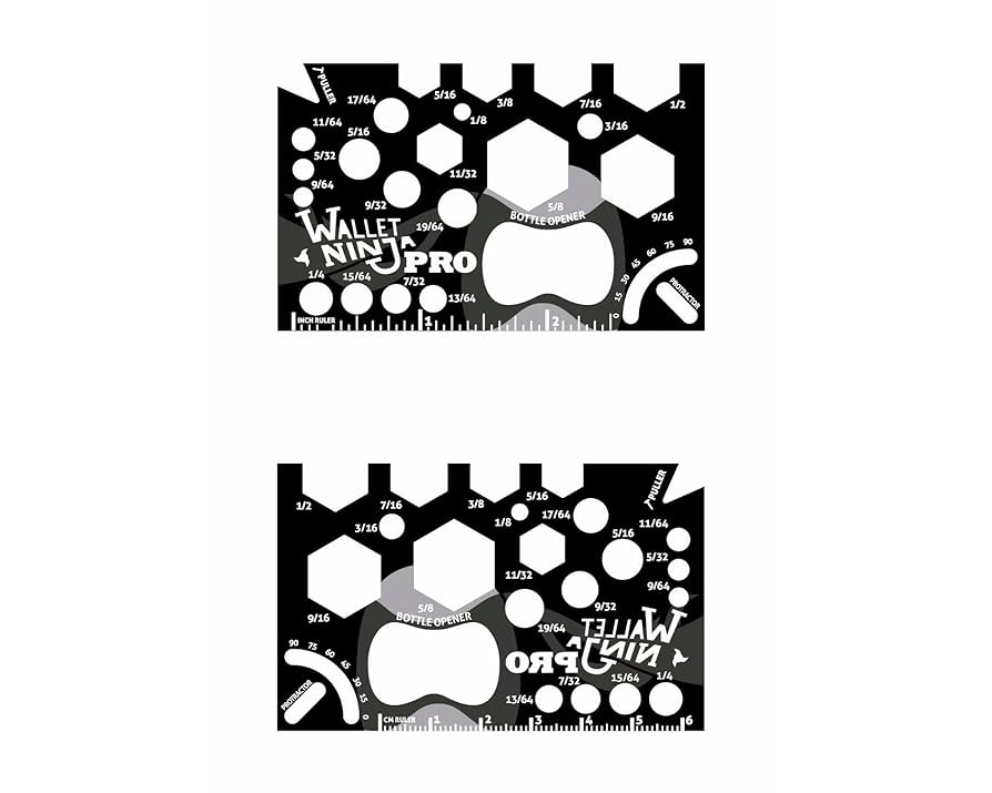 Amazon.com: Wallet Ninja PRO:26 合1 信用卡多功能工具(測量