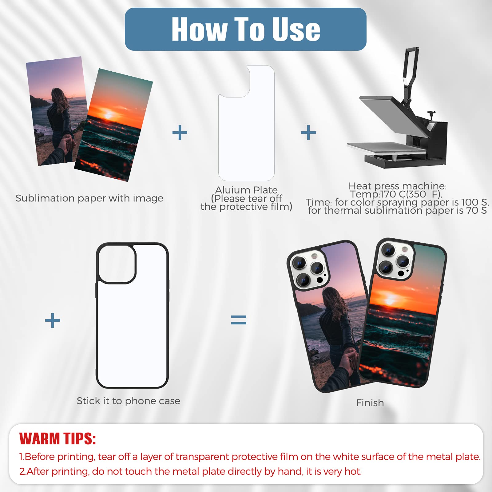 Flutesan 6 Stück Sublimationsdruck-Handyhüllen, blanko, bedruckbar, TPU-Thermopress-Handyhüllen, schwarzer Rand, für individuelle Wärmeübertragung (kompatibel mit iPhone 14)