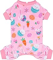 Vista 25 de Kyeese Pijama para perro, de flamenco, suave, abrigo, mameluco para perro, traje posquirúrgico, disfraz, ropa para gato, talla mediana