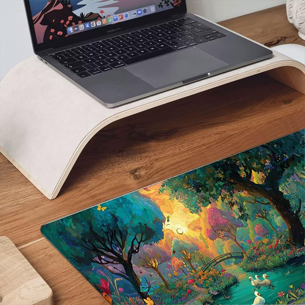 Podkładka pod mysz do gier XXL, 1200 x 600 x 3 mm duża podkładka na biurko do szycia gumowa podstawa, wodoodporna antypoślizgowa podkładka pod mysz, biurowy komputer stacjonarny, poprawia dokładność