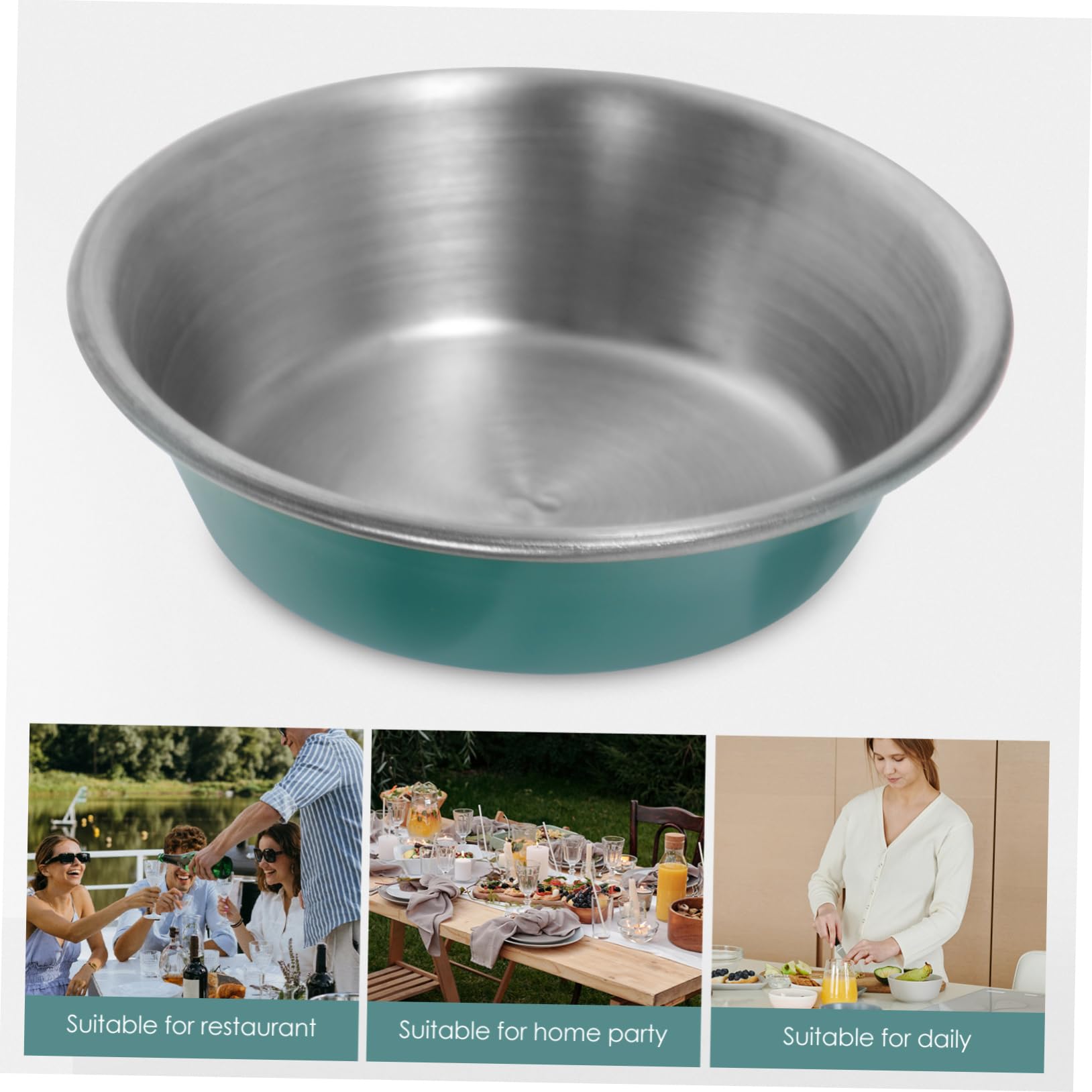 2Pcs Stainless Steel Condiment Plates Household Seasoning Dishes for Dipping Sauces Appetizers and Individual Portions Elegant Design for Home Hotels