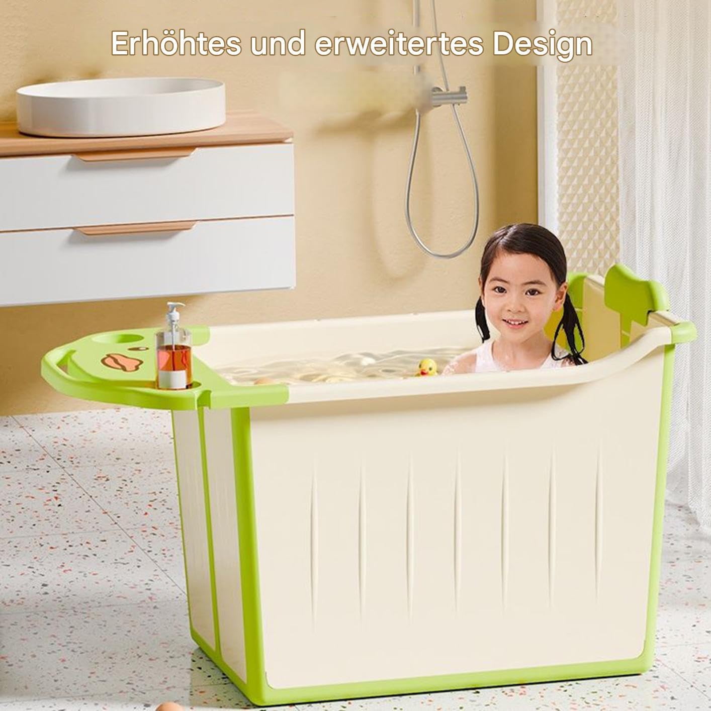 Vasca Da Bagno Per Pieghevole Facile Da Riporre Antiscivolo Vasca | Supporto Per Il Bagno Da Viaggio Per Casa Dormitorio Appartamento Vacanze Bagno