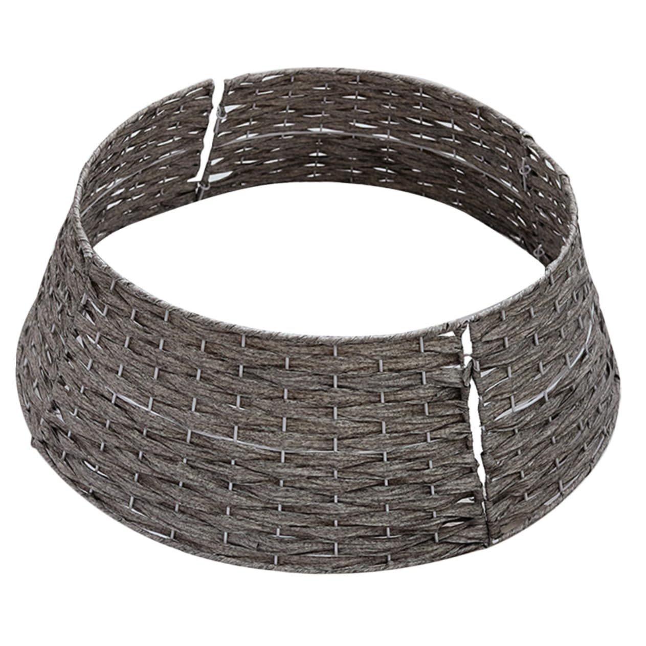 Collar de Árbol Navidad Plástico con Textura Ratán Falda Decorativa para Base Árbol Navideño Resistente para Interiores y Exteriores Decoración Hogar Festivos