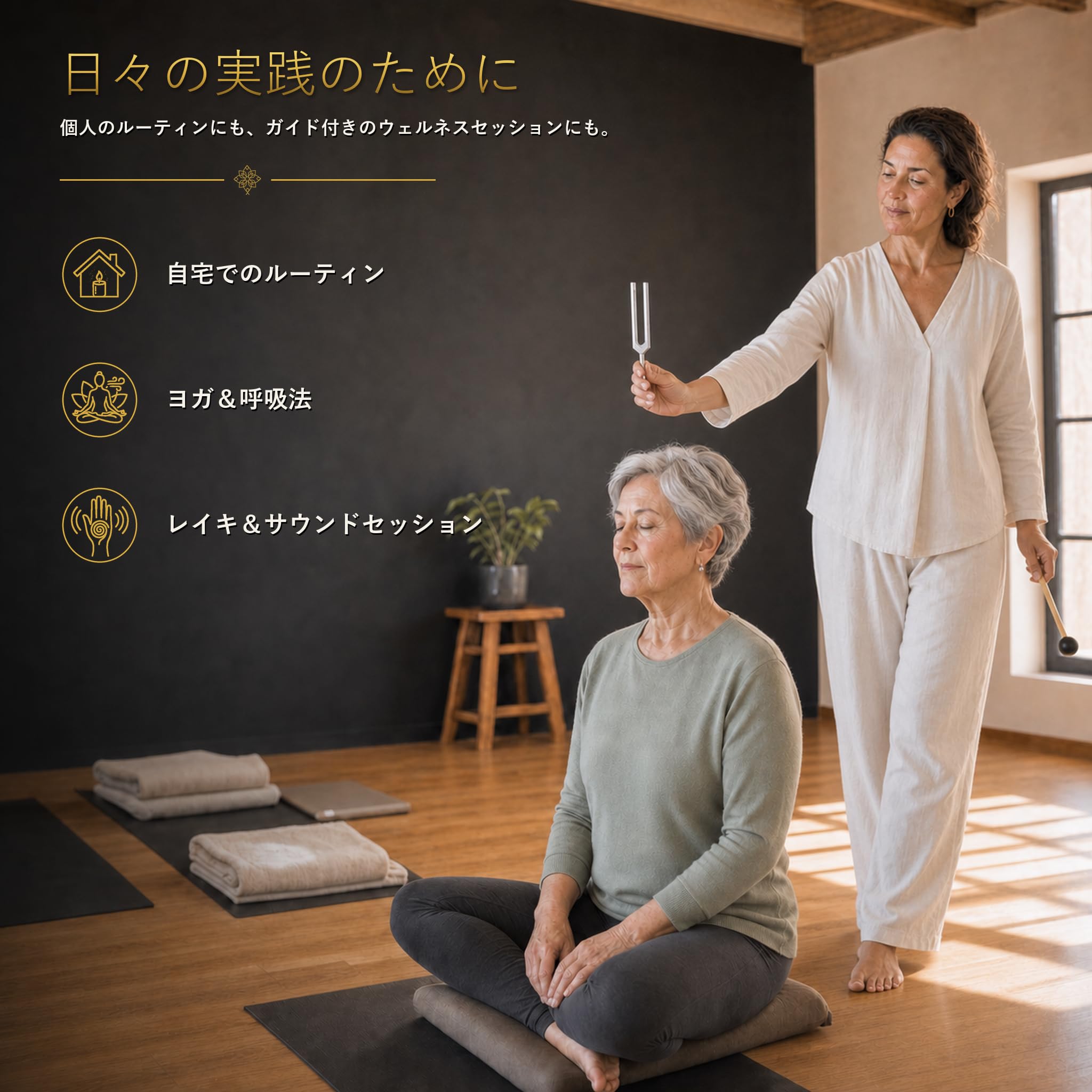 Amazon | ヒーリング用音叉（128Hz、256Hz、512Hz）— チャクラ