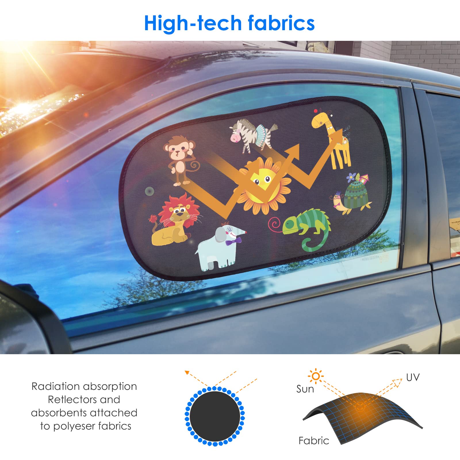 Lot De 2 Pare Soleil Pour Fenêtre De Porte De Camping Car, 15,9 X 24,4