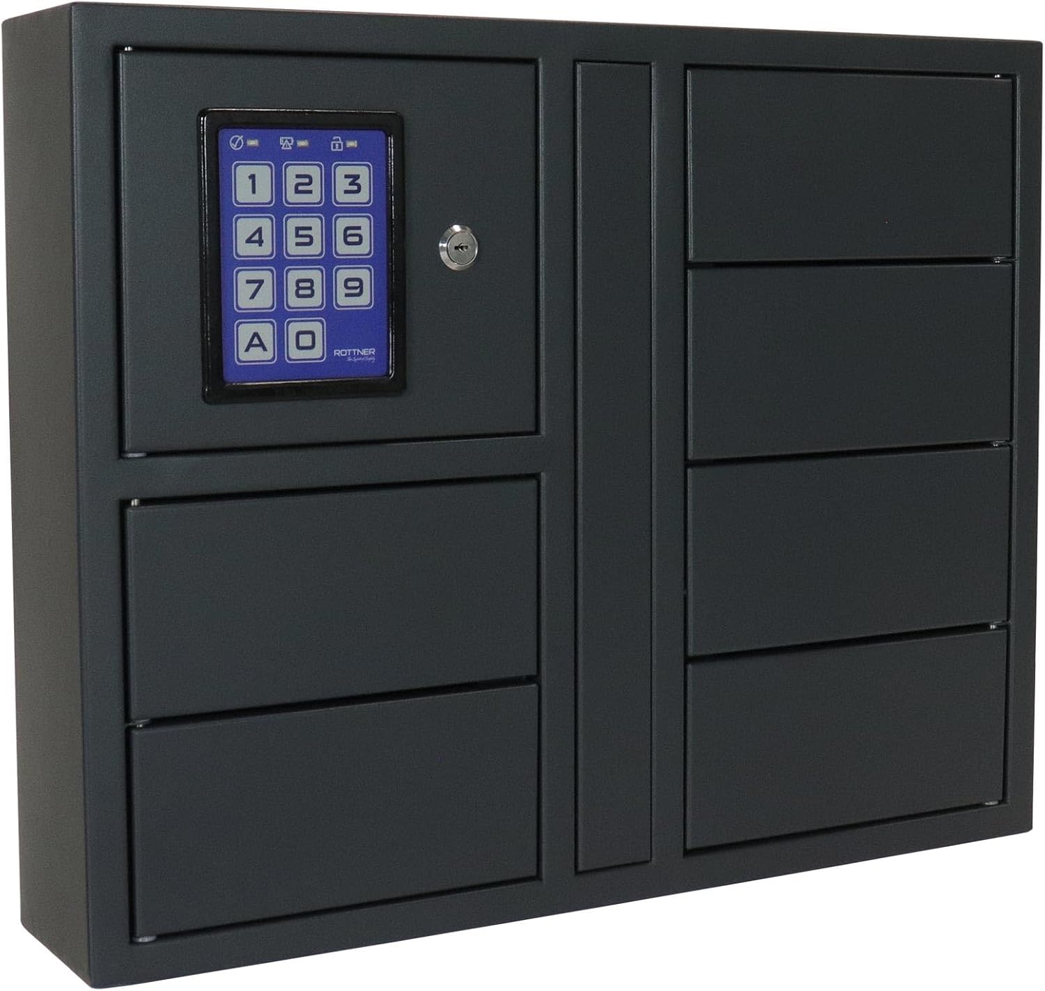 Rottner Key Depot 6 Steel Electronic Lock Emergency Opening 6 Compartments Including Power Supply Mounting Material