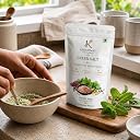 KRISHNAY Condiments Natural Green Salt Seasoning 100g | Herbal Mineral Salt Blend with Mint, Coriander & Spices | No Onion No Garlic Flavoured Salt Mix | Natural Masala Salt for Chaat, Salad, Fruits & Buttermilk gallery image