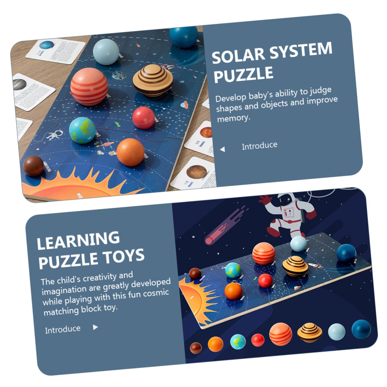 POPETPOP Rompecabezas de Planetas de Madera para Niños, Juguete Educativo Montessori del Sistema Solar, Desarrolla Creatividad y Mejora Memoria en Niños