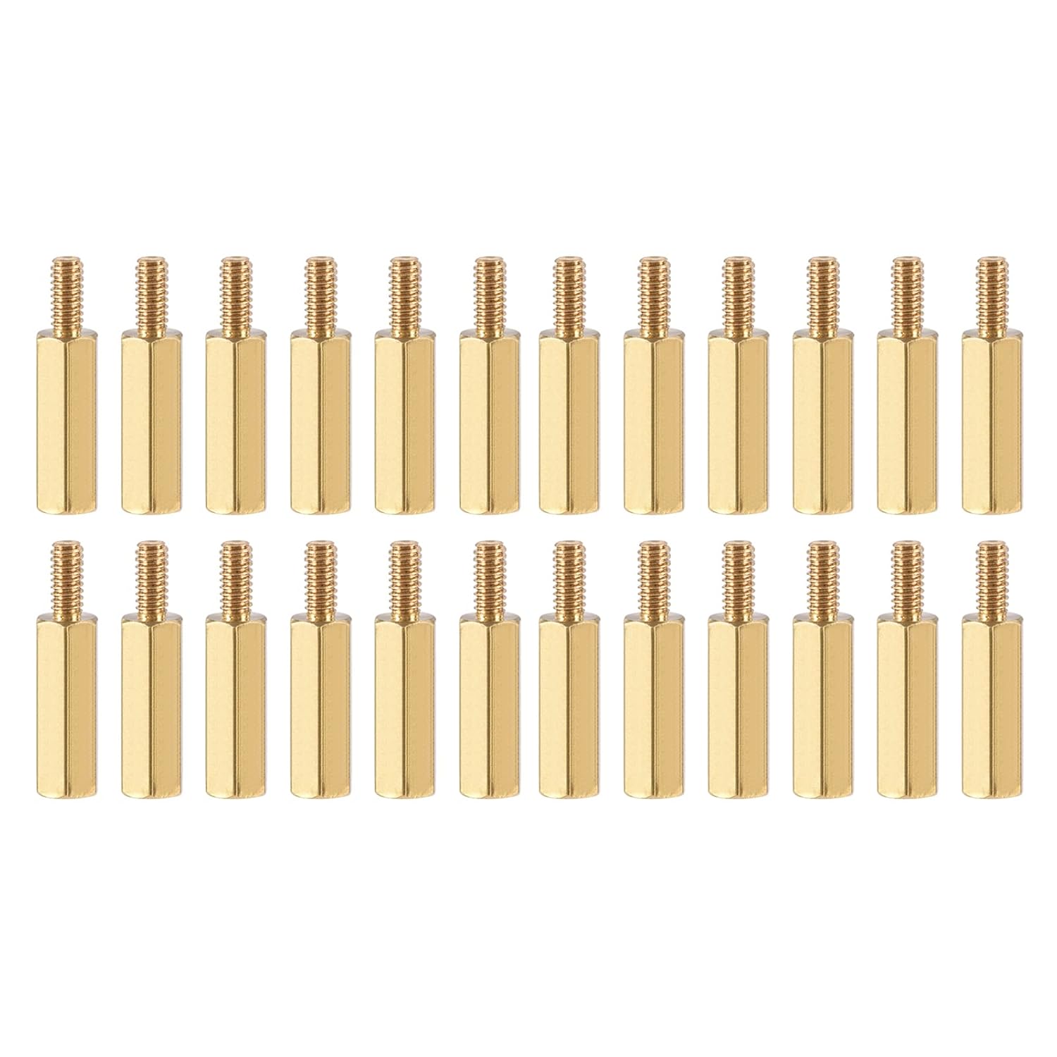 YOKIVE 20 Pcs M2.5 Standoff Screws, Brass Hex PCB Standoffs, Keep
