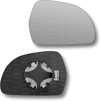 Less4spares Replacement Wing Mirror Glass Right Compatible with Audi Q3 2011-2018 CLIP-ON Driver Off side Heated Convex