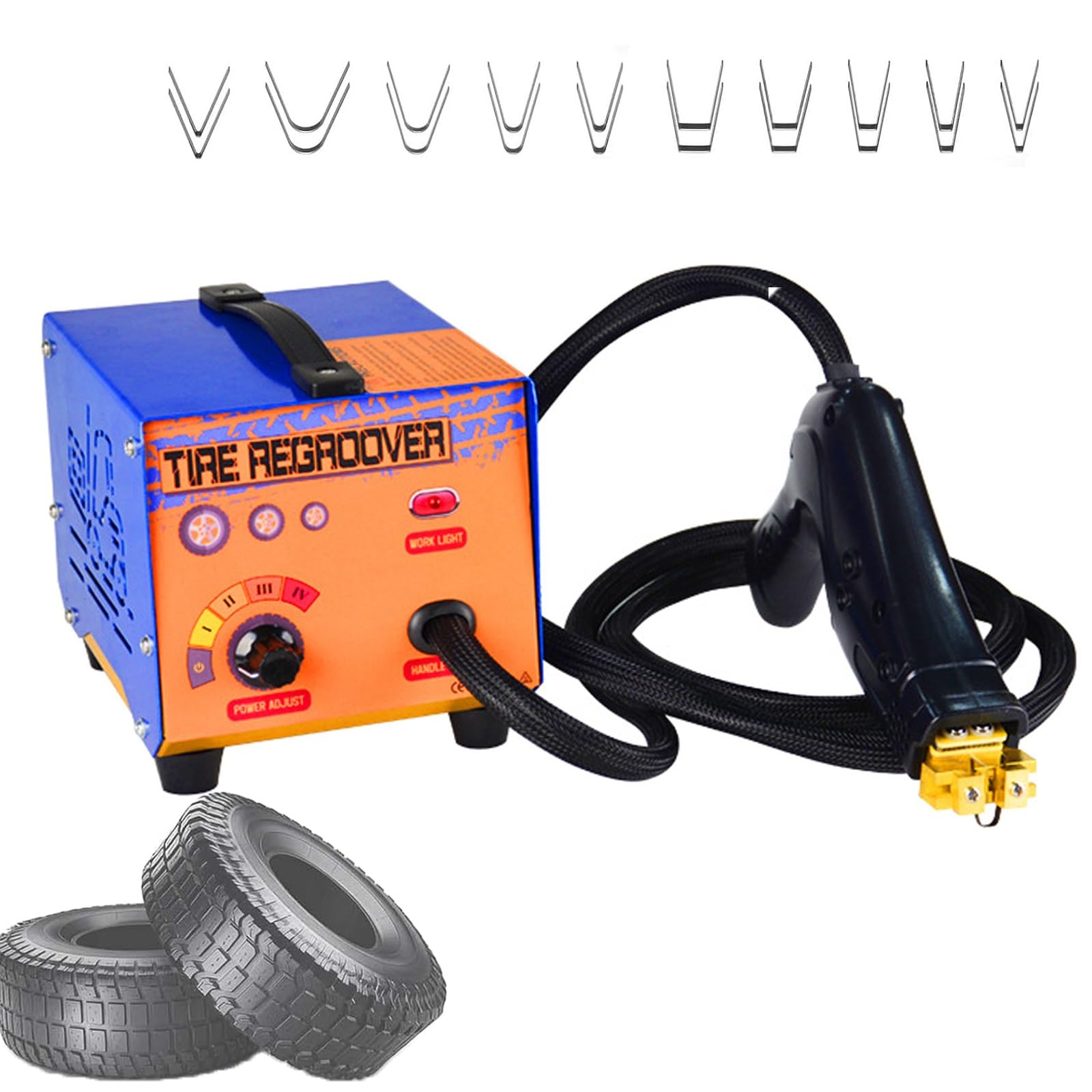 JYBNBBE Professional Tire Groover Machine with Adjustable Gears and Blades for Rubber Tire Engraving and Cutting