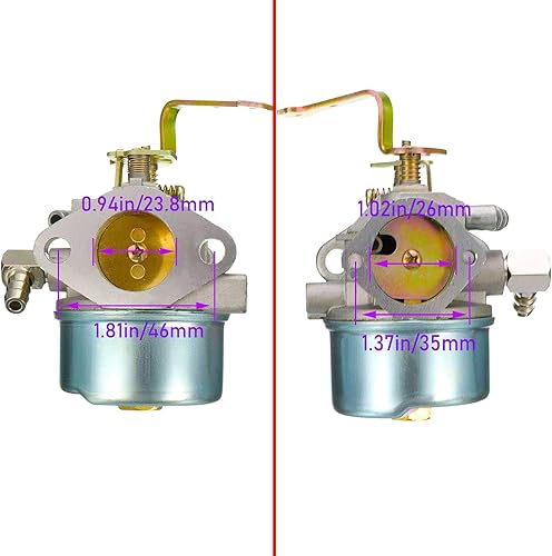 Miniatura 2 de 640152 Carburador con filtro de aire 33268/bujía/línea de combustible para Tecumseh HM80 HM90 HM100 640023 640051 640140 640152 640152A 8-10 HP