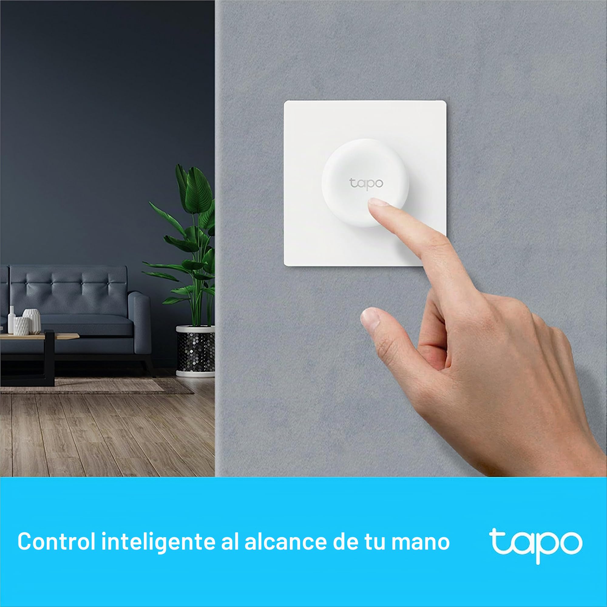 TP-Link Tapo S200D Interruptor Regulador Intensidad de Luz WiFi Inteligente, Control a Distancia, Pila de Larga Duración, Fácil Montaje, Requiere Hub