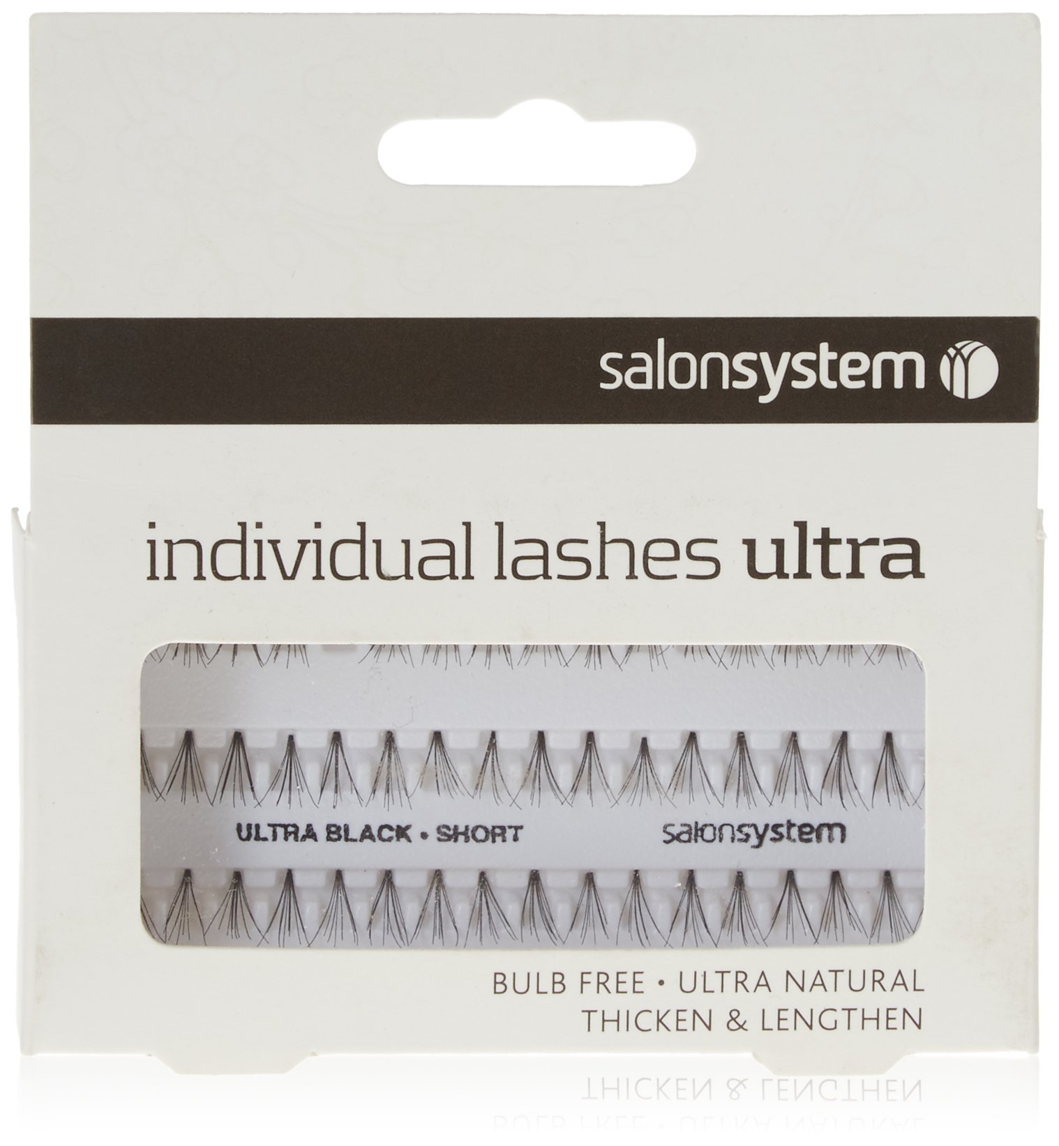 Salon System Individual Bulb Free Ultra Black Short Flare Lashes