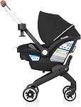 Evenflo Gold Shyft DualRide Infant Car Seat Stroller Combo with Carryall Storage, Extended Canopy, & Green & Gentle - Jasper Black