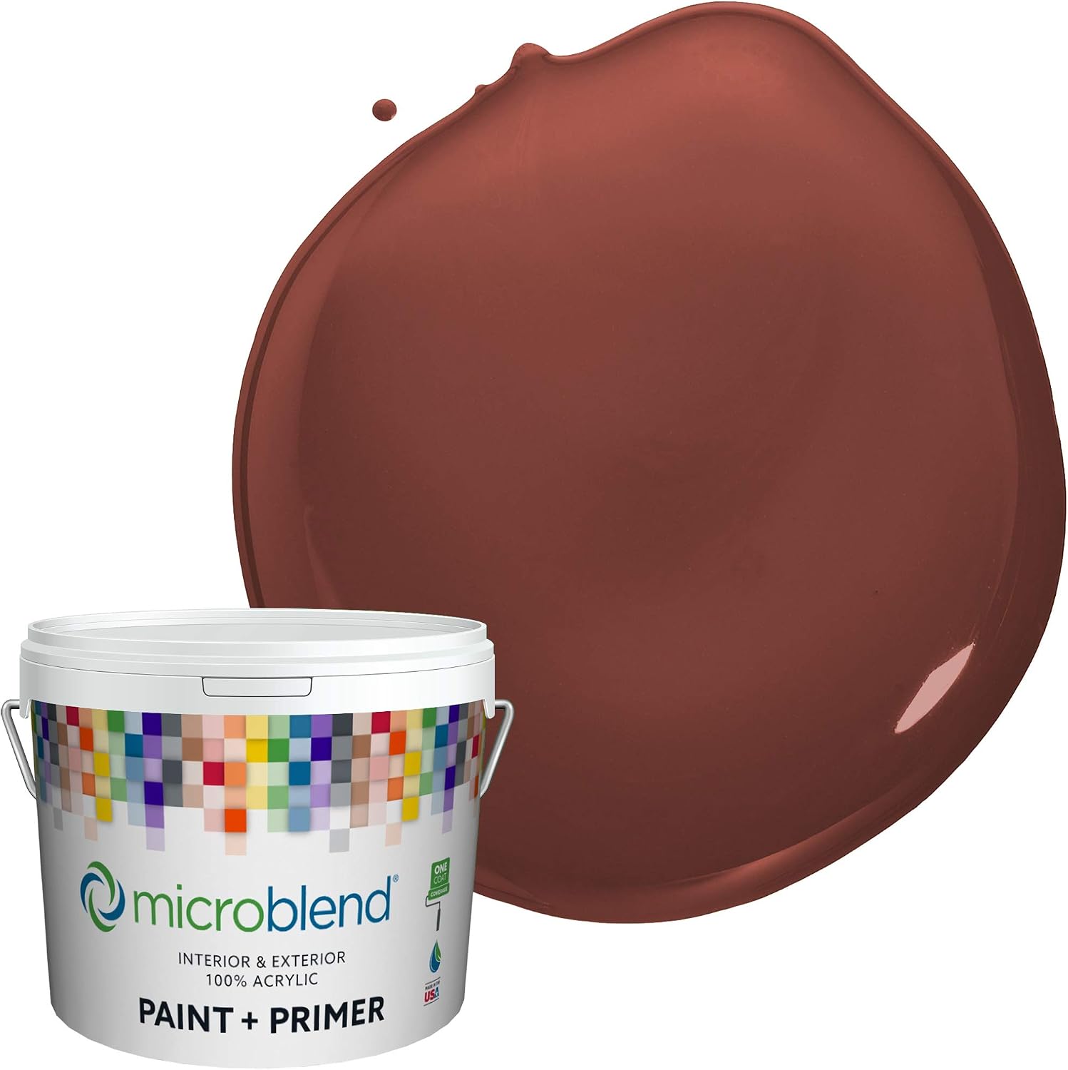 Microblend Interior Paint and Primer - Red Wall, Satin Sheen, Sample, Microblend Reds Family