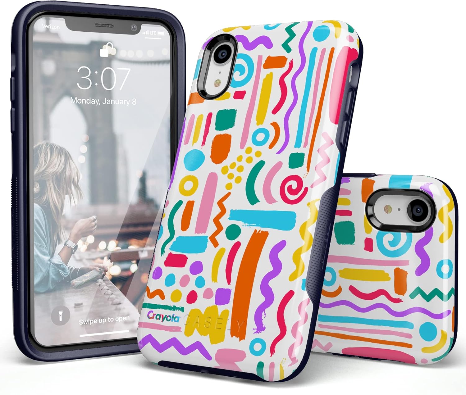Casely iPhone XR Case | Make Your Mark | Crayola Paint | Bold Protective Design