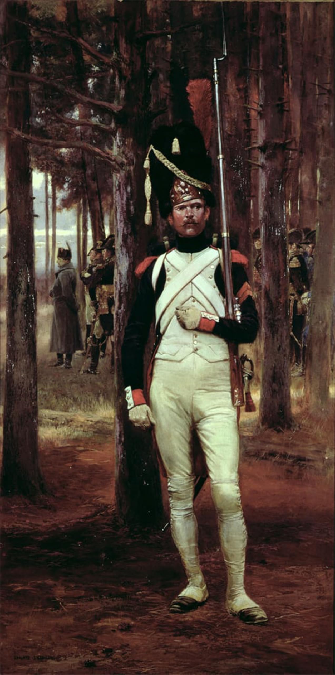 SERENDIPITP Vintage Picture Print on Canvas Wall Art Poster Grenadier Guard by Jean Baptiste Edouard Detaille Artwork Print Poster for Wall Decor 60x90cm