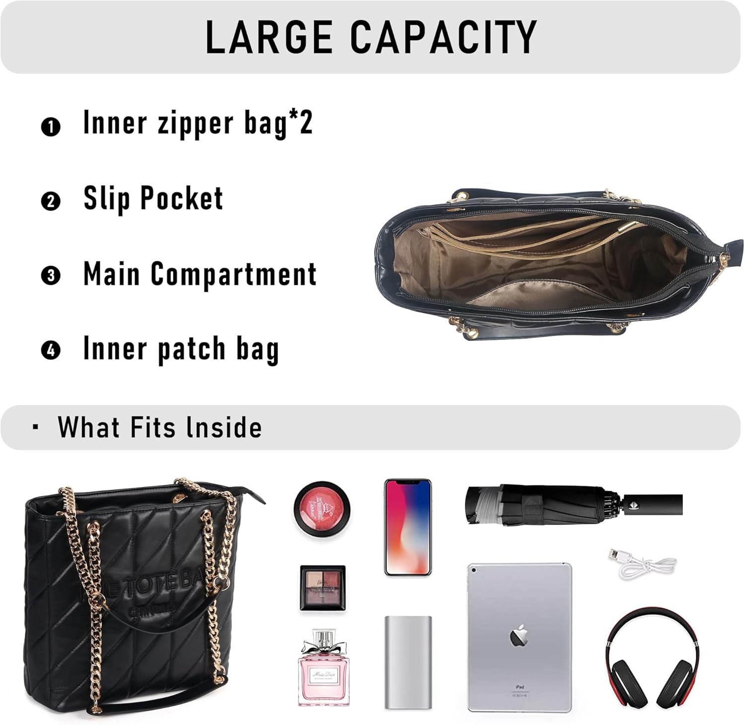 Tote Bag for Women, Medium Top Handle Handbags Purse - Image 6