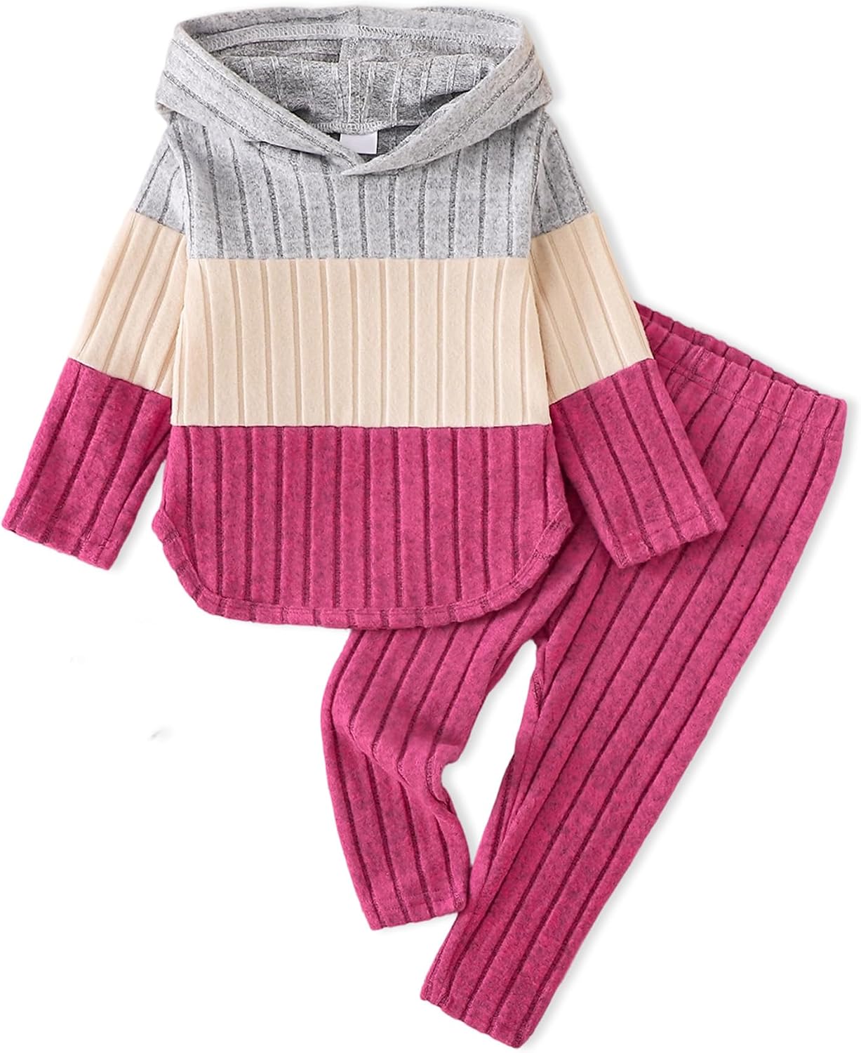 Toddler Baby Girl Clothes Fall Winter Outfits Long Sleeves Hoodie Top Sweatpants Set Sweatsuit 2Pcs