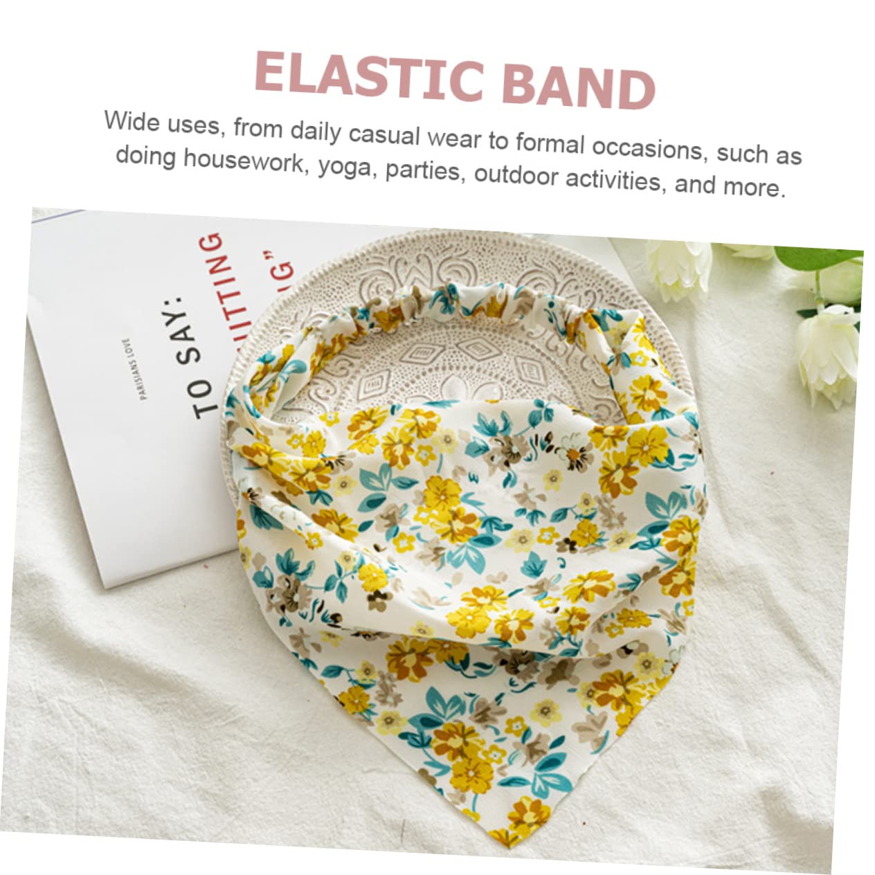 Didiseaon Piezas Turbante De Flores Diadema De Sudor De Entrenamiento Pañuelo Bohemio Diademas Elásticas para El Sudor Diadema para Niñas Hijab De Gasa Tela Deportes Anillo De Pelo Perder