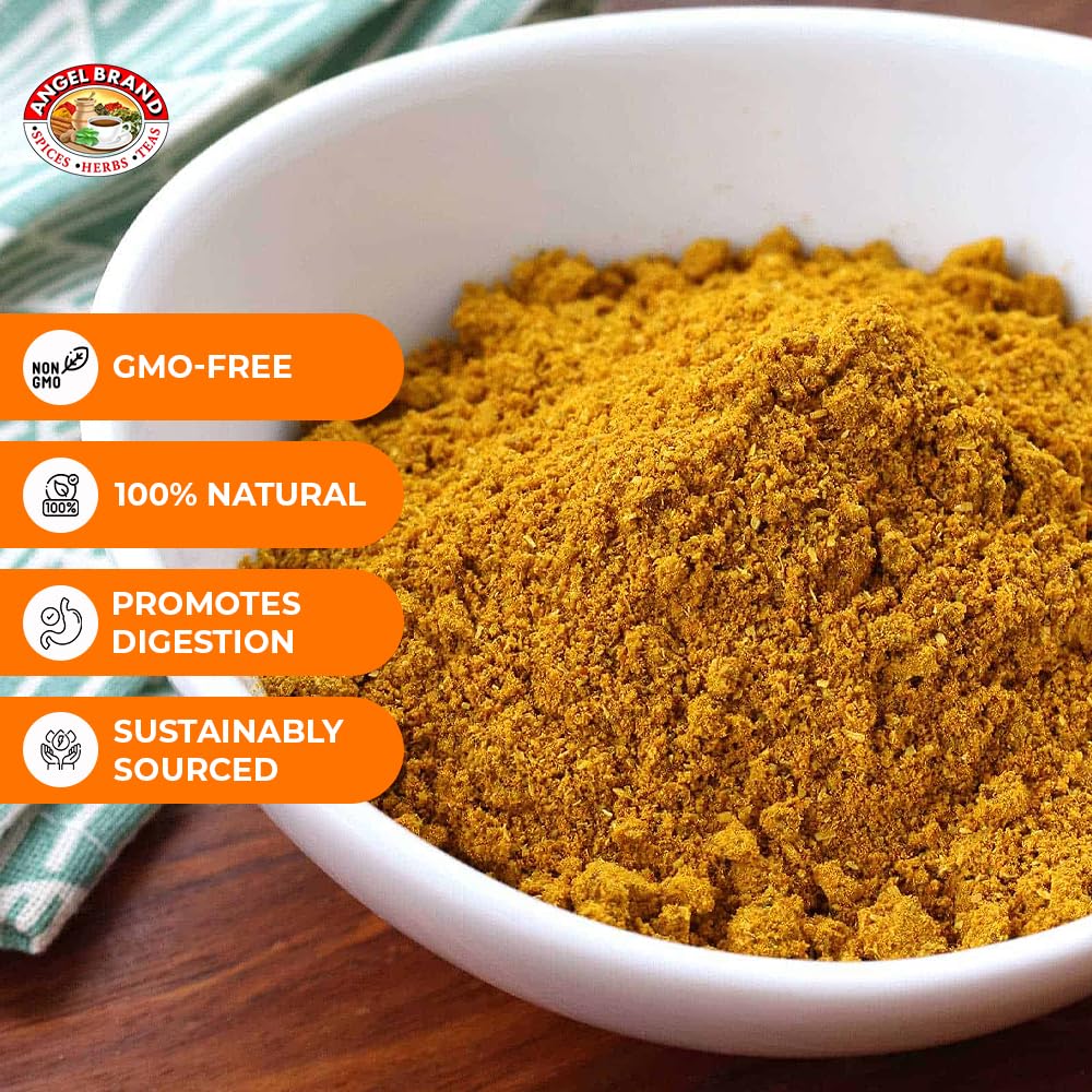 Angel Brand Curry Powder – Authentic Jamaican Curry Blend for Bold Flavor and Versatile Cooking – Perfect for Meats, Vegetables, Sauces, and More – 16oz Bottle