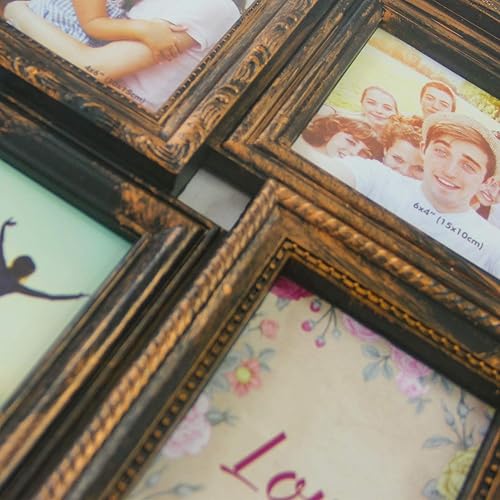 Miniatura 5 de Jerry & Maggie Marcos de fotos de collage de 4 x 6 pulgadas para decoración de pared, collage de 18 aperturas para colgar en la pared para fotos de