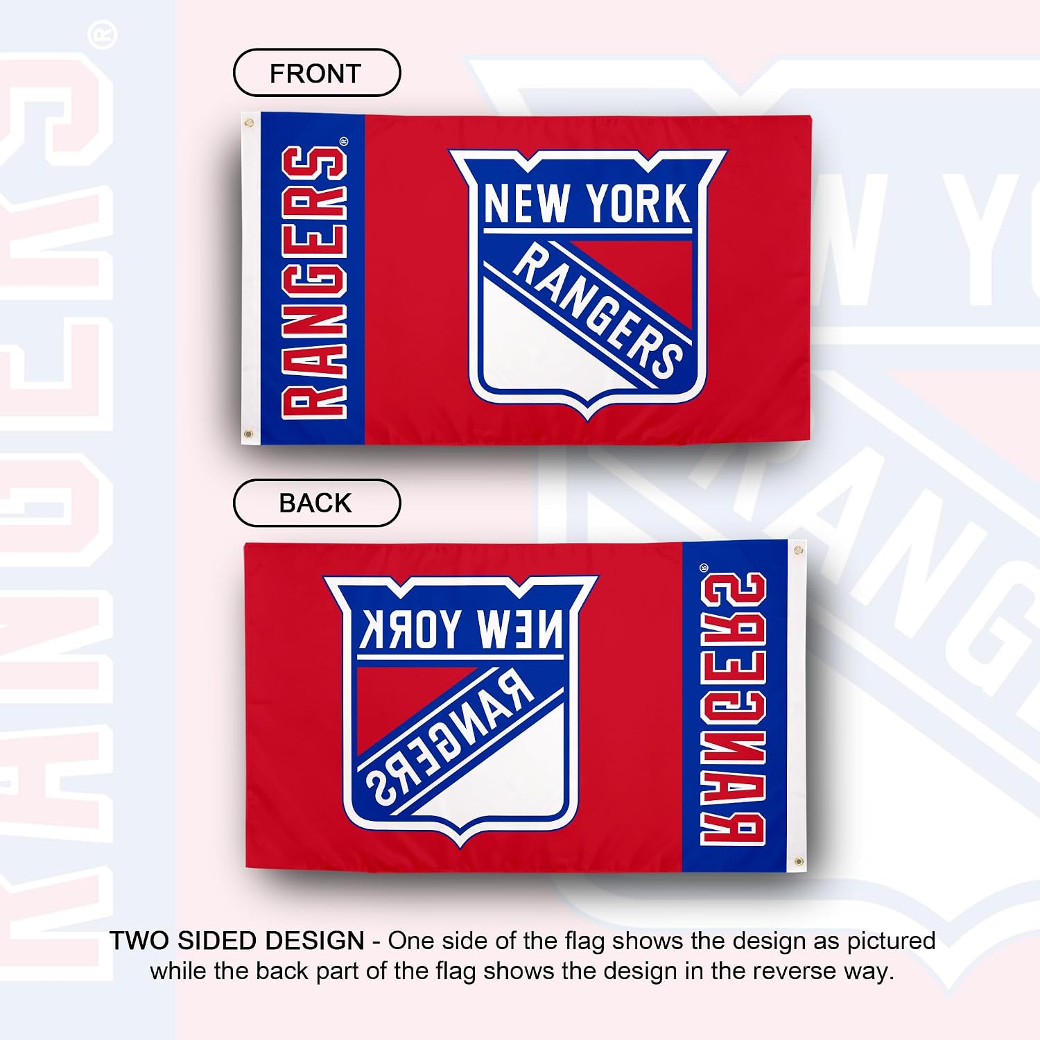 Desert Cactus New York Rangers Flag NHL 100% Polyester Indoor Outdoor 3x5 feet National Hockey League Team Flags NY (Name Flag)