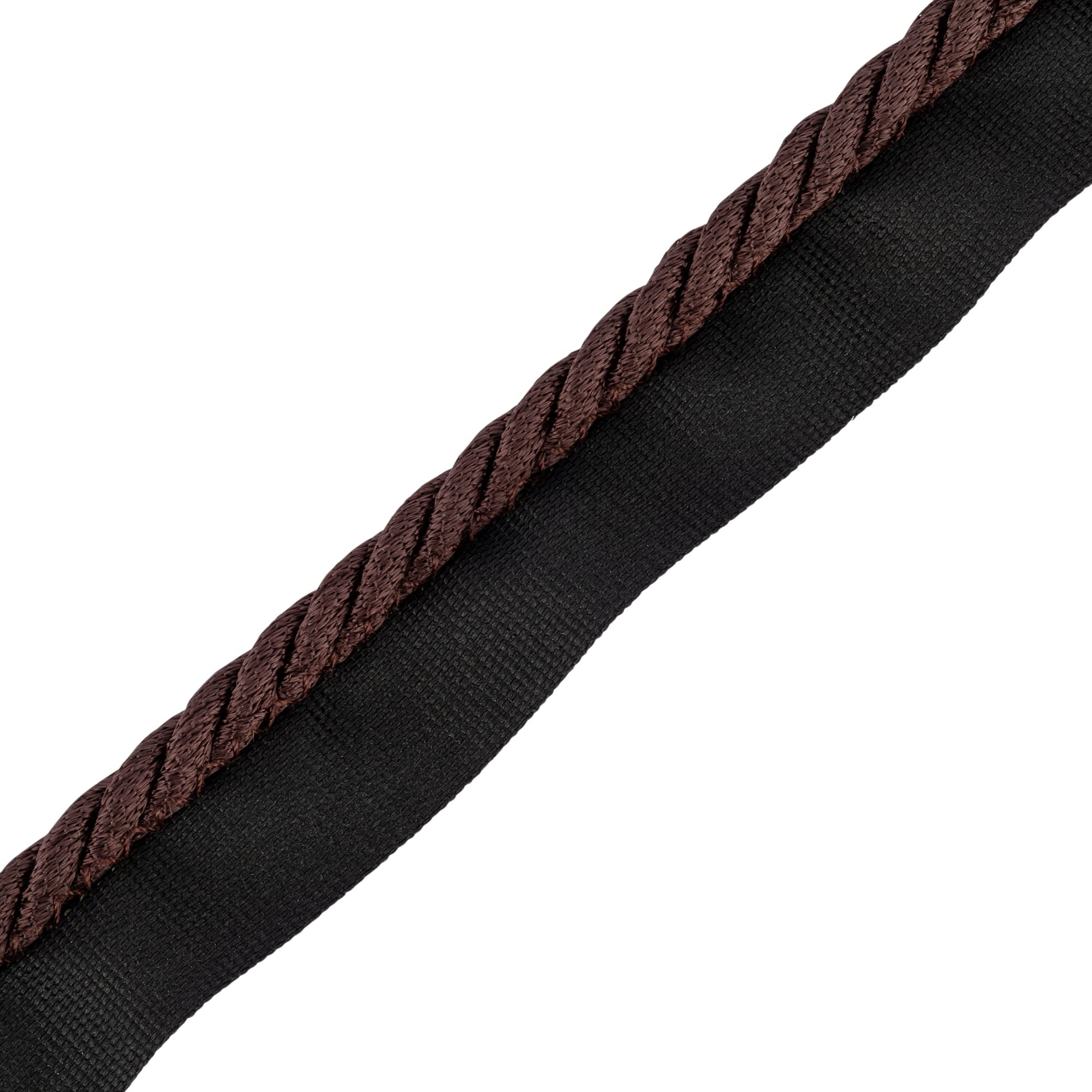 Discount Fabrics Flange Cord - 19mm Cotton Piping for Sewing, Cushions, Upholstery Ribbon Flanged Trim Cushion Sewing Thread Plait Furnishing Cushions (Chocolate,1m)