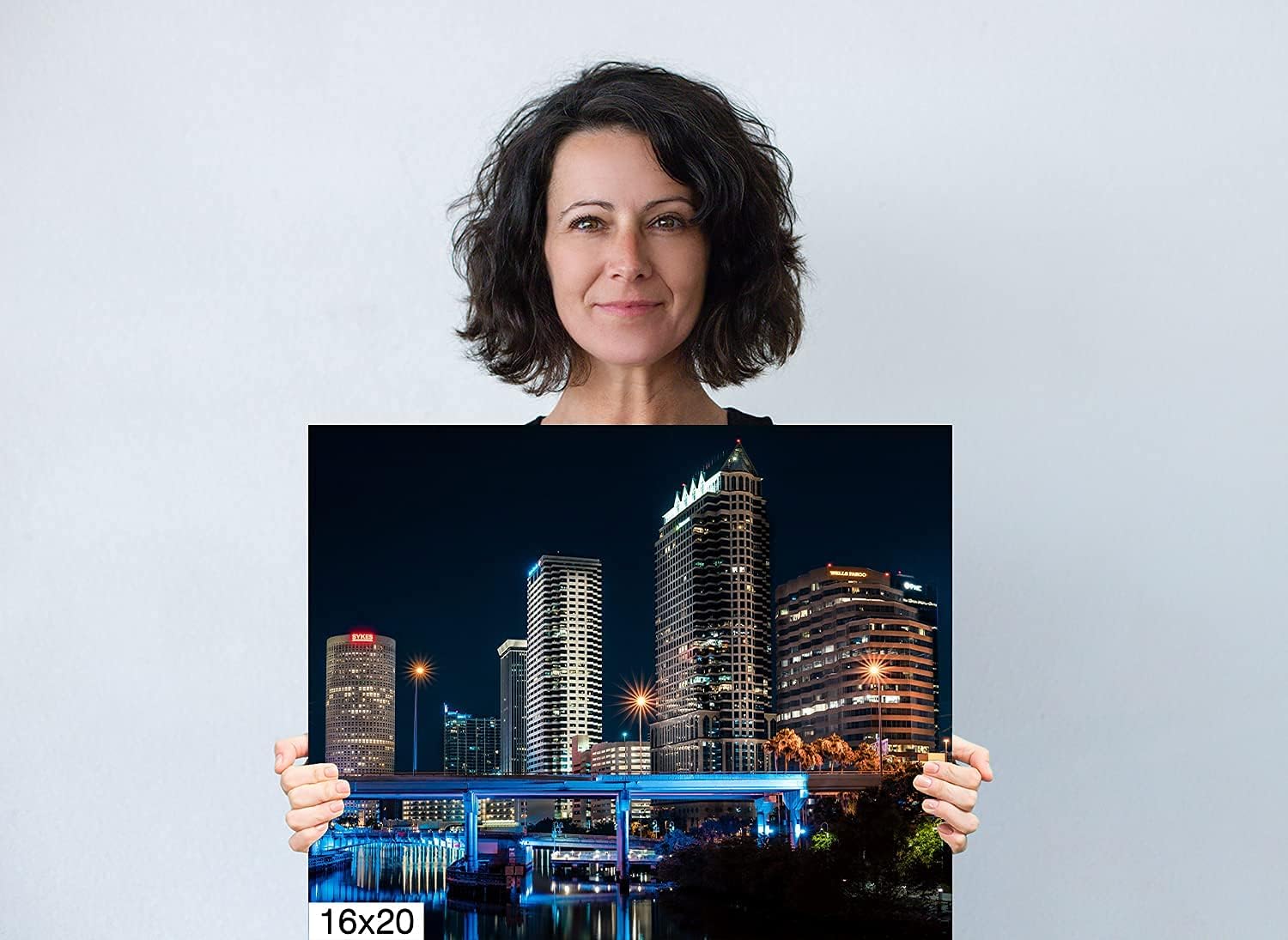 Tampa Wall Art - Canvas Wall Decor Landscape Print – Tampa Bay Florida Skyline Photo - Perfect for Home, Living Room, Bedroom, Office and Kitchen - Made In The USA - Photography by Will Simpson