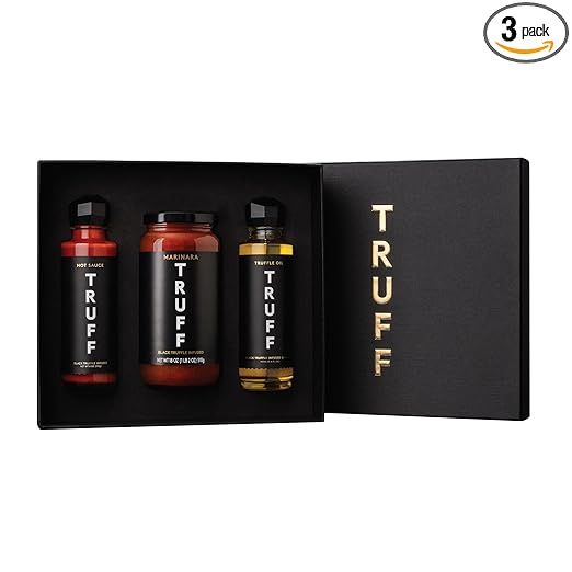 TRUFF Truffle Lovers Pack - TRUFF Hot Sauce, TRUFF Oil, and TRUFF Black Truffle Pomodoro Pasta Sauce - Truffle Hot Sauce Gift Pack of 3 bottles